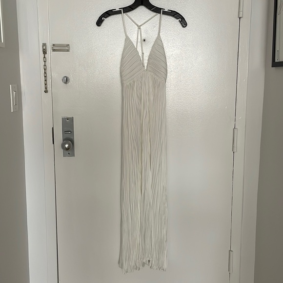 ALC Angelina Pleated Midi Dress White - Picture 7 of 10